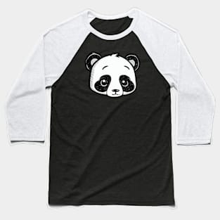 Cutie handpoke style panda Baseball T-Shirt